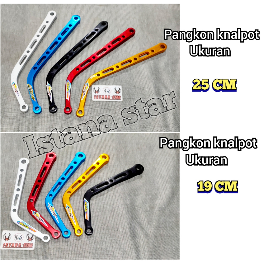 L Pangkon Breket Knalpot Panjang 25cm dan 19 Cm