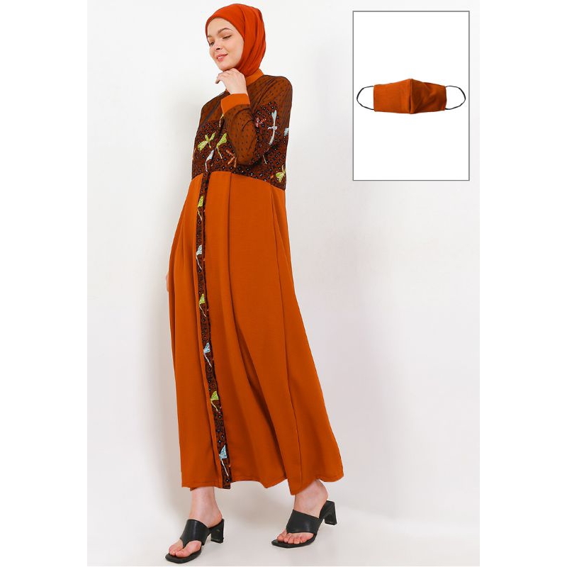 KANZA MUSTARD ABAYA BATIK | NONA BATIK