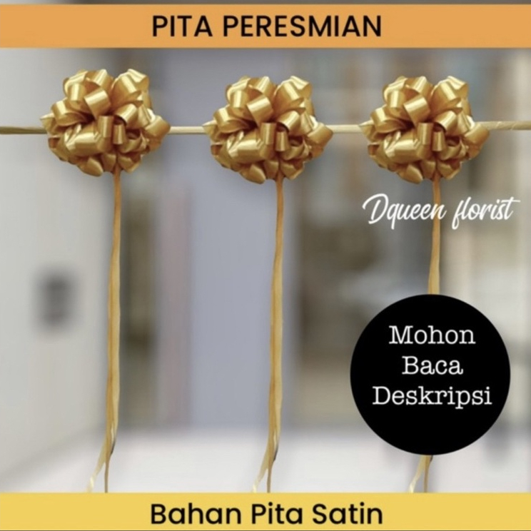 DQueen Florist Pita Peresmian Acara Grand Opening Potong Pita Gedung Kantor Custom Warna Dan Ukuran