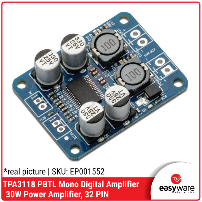 TPA3118 PBTL Mono Digital Amplifier Board