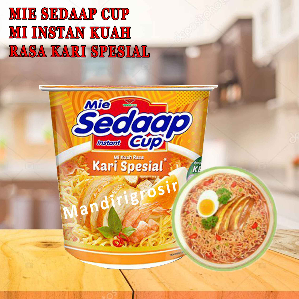 MIE INSTAN CUP * MIE SEDAP * KARI SPESIAL 81g