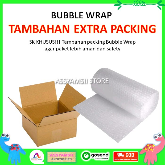 

SK Tambahan packing Bubble Wrap agar paket lebih aman dan safety