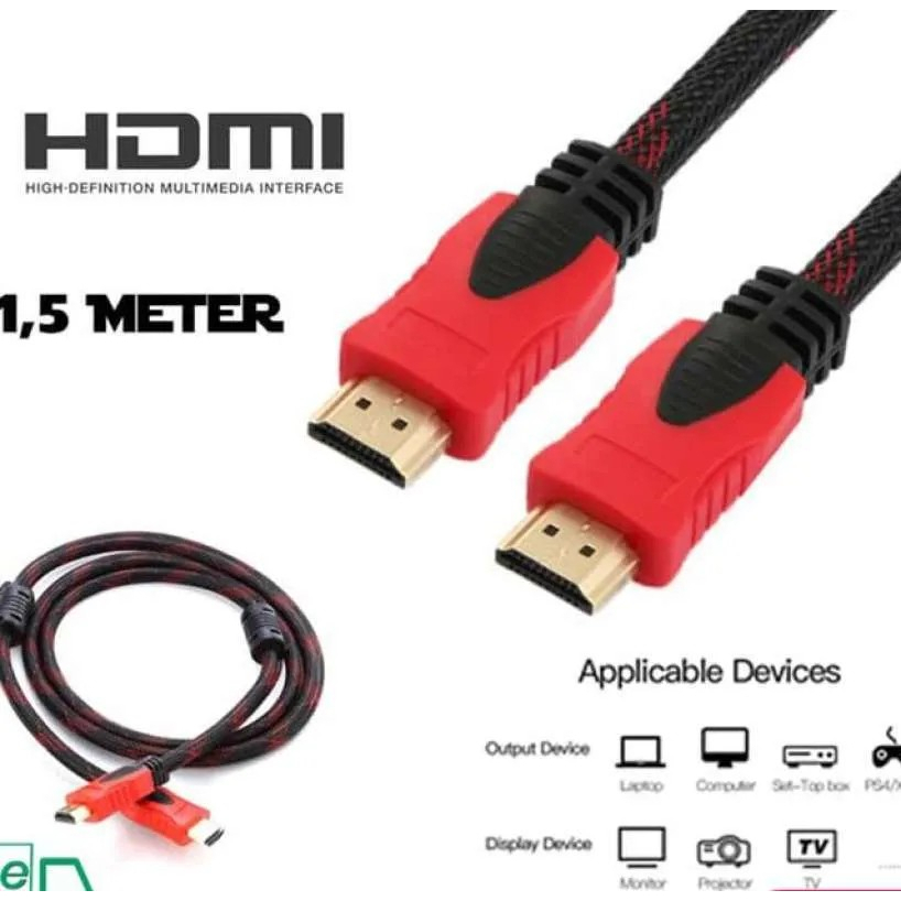 Kabel HDMI 1.5m Serat Jaring - Kabel HDMI to HDMI 1.5