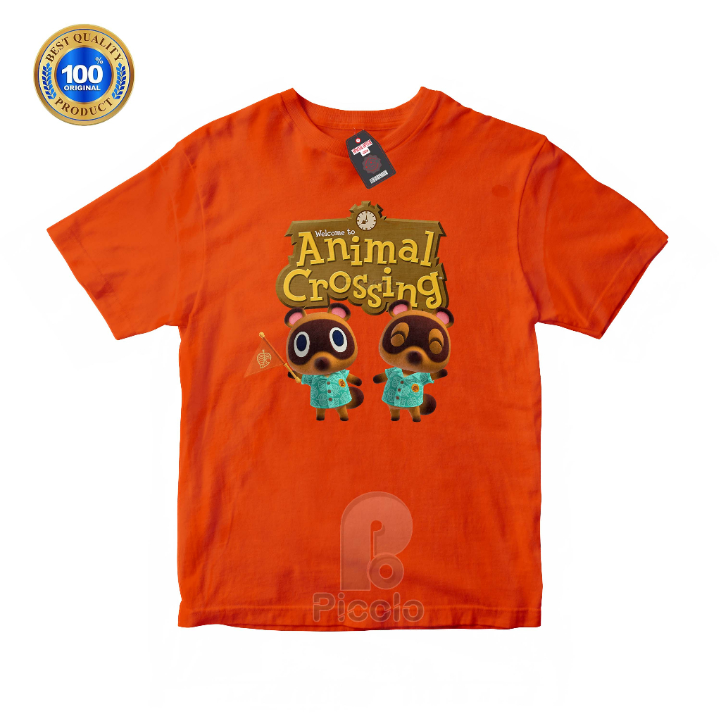 (FREE NAMA) BAJU KAOS ATASAN ANAK MOTIF ANIMAL CROSSING UNISEX Bahan COTTUN