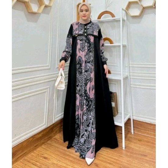 Dress Gamis Amora dress // Bahan Wollycrep Lembut dan adem.