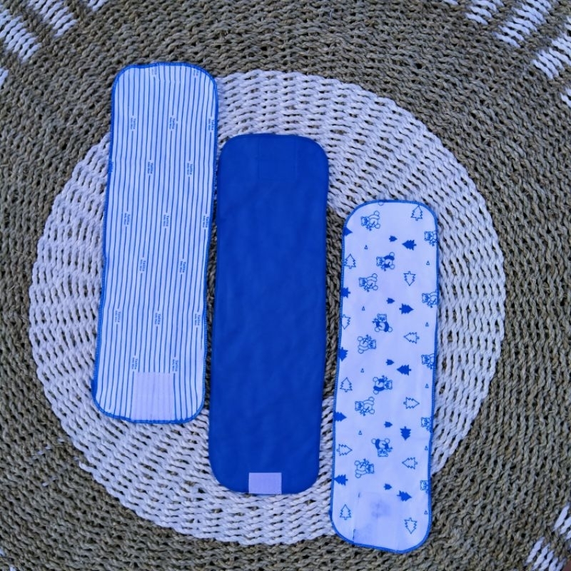 3 Pcs Gurita Bayi Rekat Seri Warna Biru/Kain penyangga perut Bayi/Gurita Instant Baby Newborn talitababywear