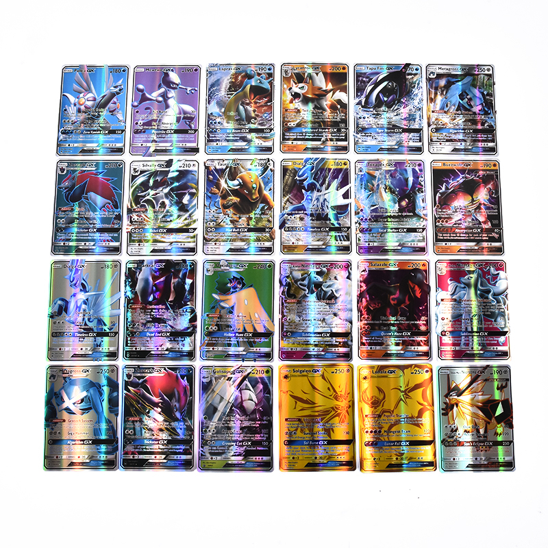 【NEW 300PCS/200PCS】100PCS Kartu Pokemon TCG Vmax Hologram English Version Trading Card