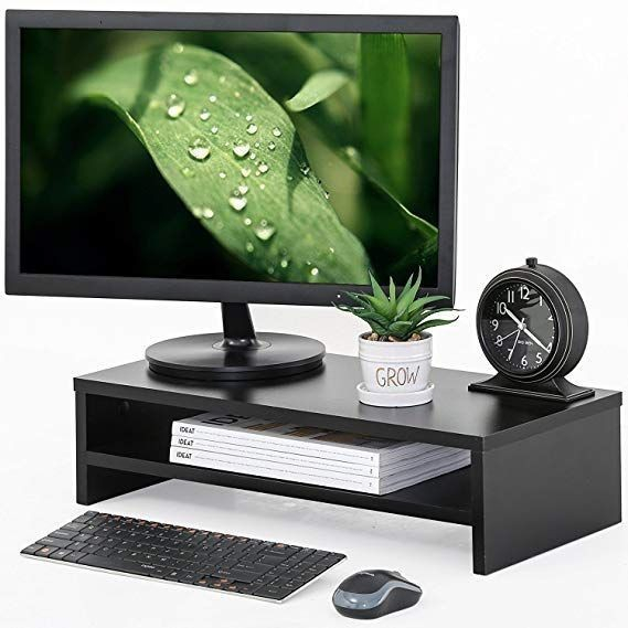 Stand monitor / Meja laptop / Meja monitor Putih READY 
