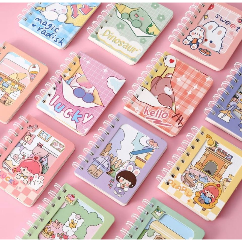 SG Notebook A7 Cover Eksklusif Double Sampul BUku Memo Karakter Lucu