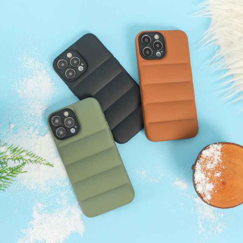 Winter Down Jacket Silicone Full Lenscover Case for iPhone
