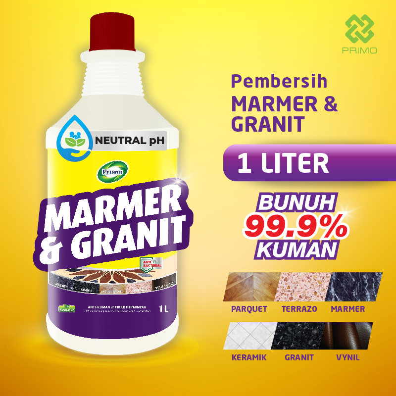 PRIMO Pembersih Marmer, Granit, Parquet Antibacterial 1 L