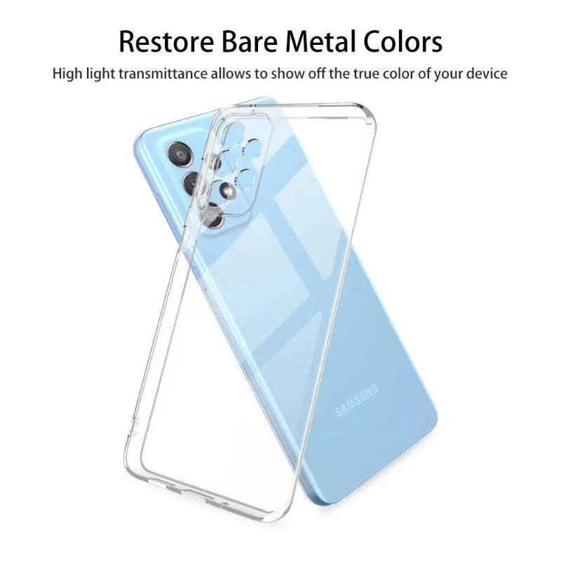 Clear Case Samsung A73 A53 A33 A23 A13 M33 M53 M23 A72 A52 A52s A32 A22 M12 A12 A71 A51 4G 5G Plus + Protector Camera Kamera Soft Tpu Casing Transparant