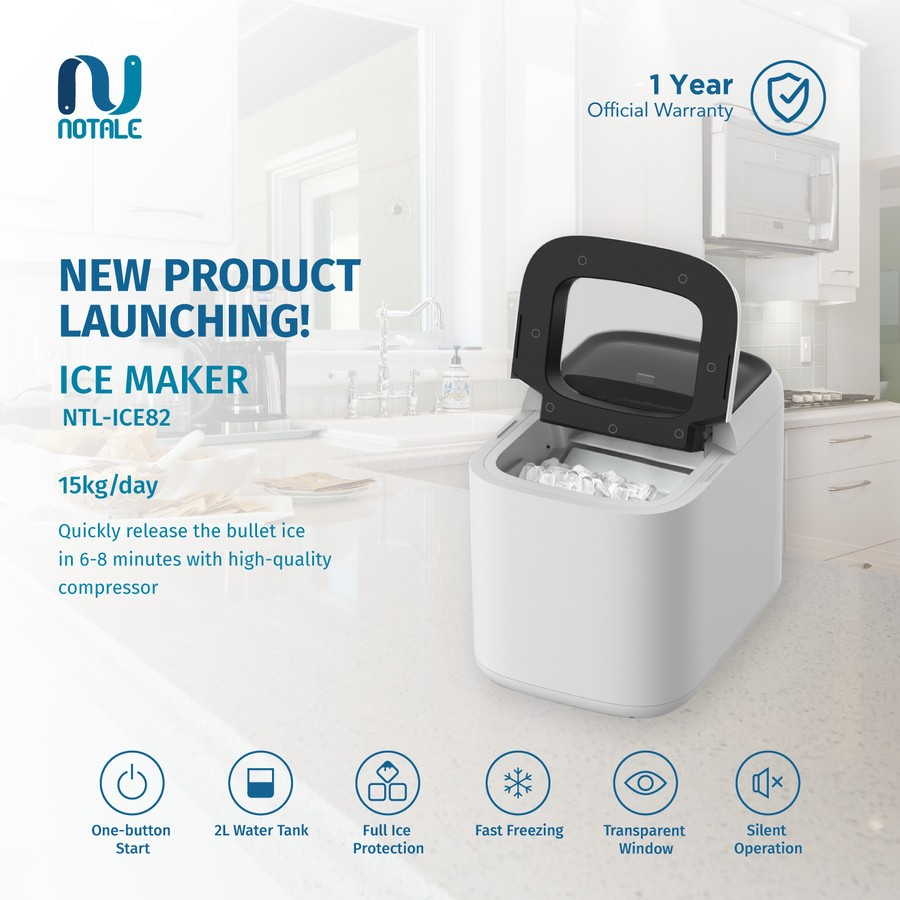 NOTALE Ice Maker Mesin Pembuat Es Batu Instant Home Kafe Mini Bar UMKM
