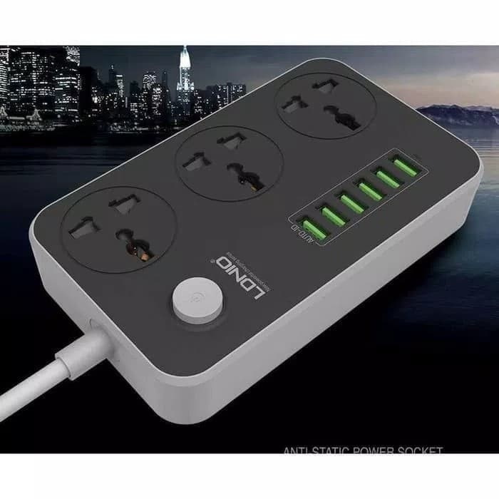 Ldnio 3604 Stop Kontak 3 Power Socket + 6 USB Port 3.4 A LDNIO Fast Charging Universal