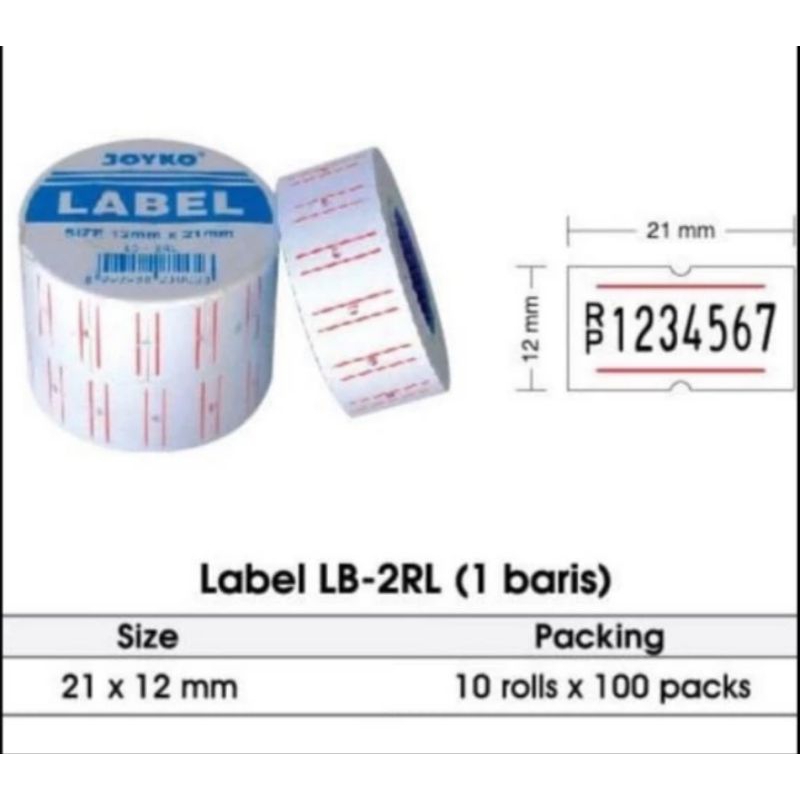 

LABEL ROLL PUTIH MERK JOYKO