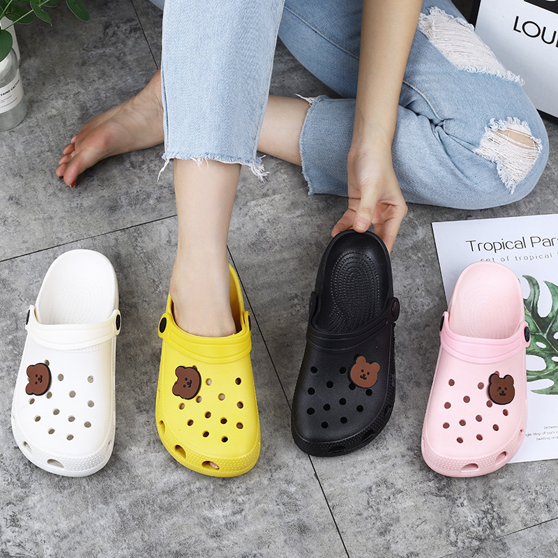 T&amp;Y Sandal Unisex Jelly 6731 Sendal Karet Motif Lubang Sandal Rumah Pria Wanita Tali Belakang Anti Slip Elastis