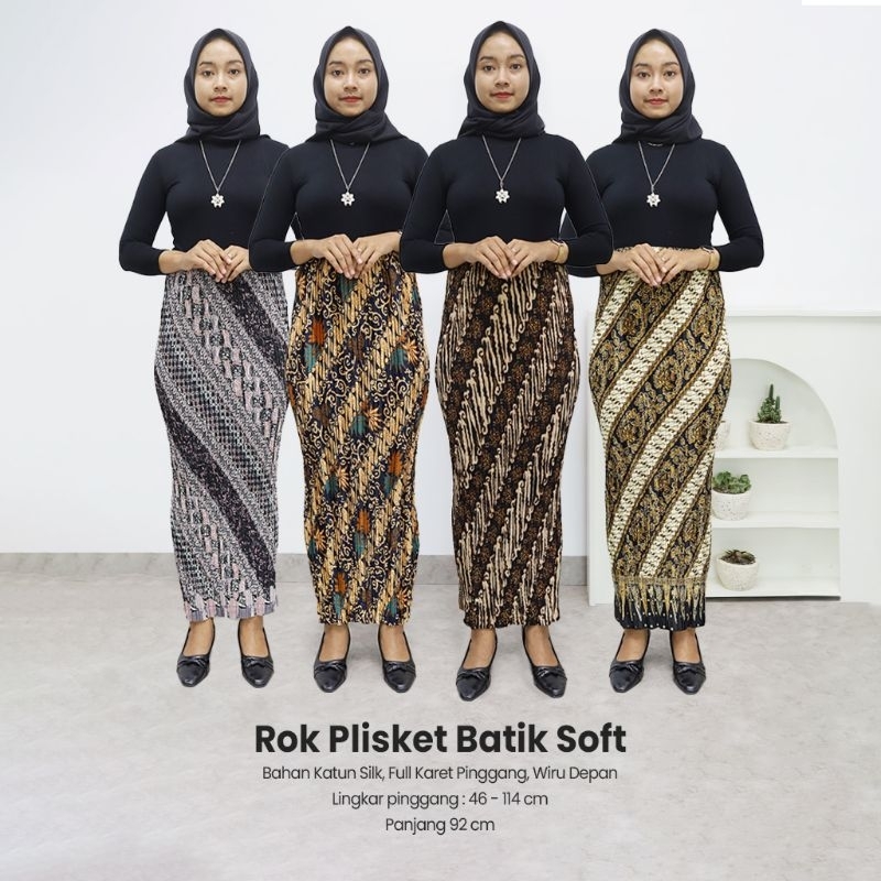 Rok Plisket Batik Fit To XL - Naira Batik