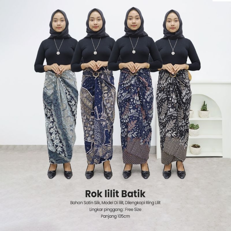 Rok Lilit Satin Silk free size - Naira Batik