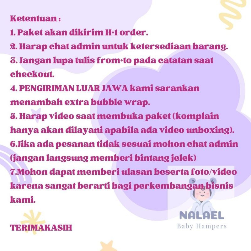 NALAEL hampers bayi kado lahiran SUPER series (COD/Pay Later)