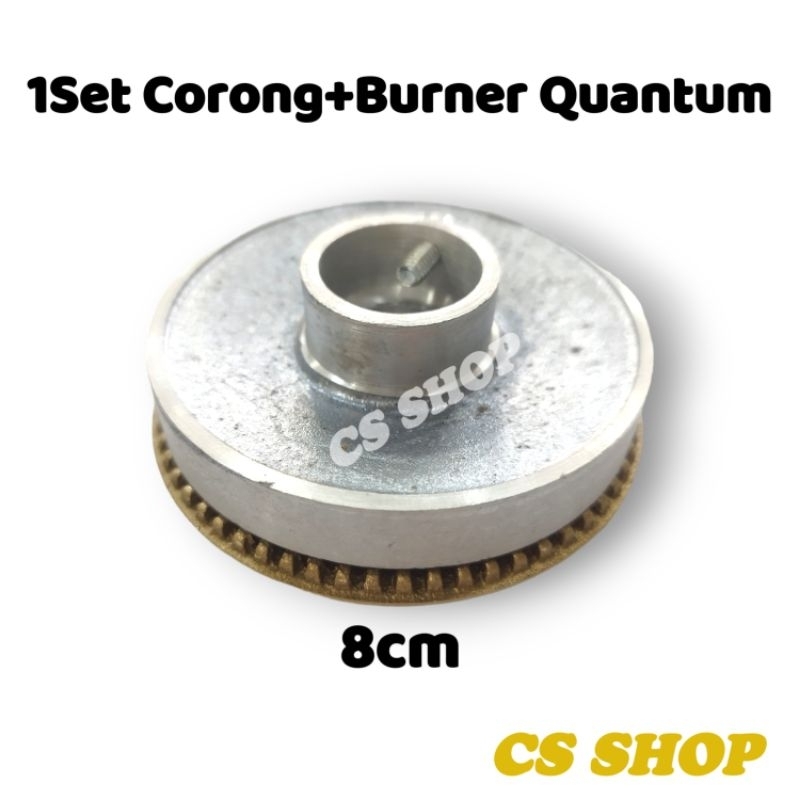 TUNGKU CORONG+BURNER KUNINGAN KOMPOR GAS QUANTUM 8CM &amp; 10CM/CORONG 1 SET + BURNER KUNINGAN KOMPOR GAS QUANTUM KECIL DAN BESAR