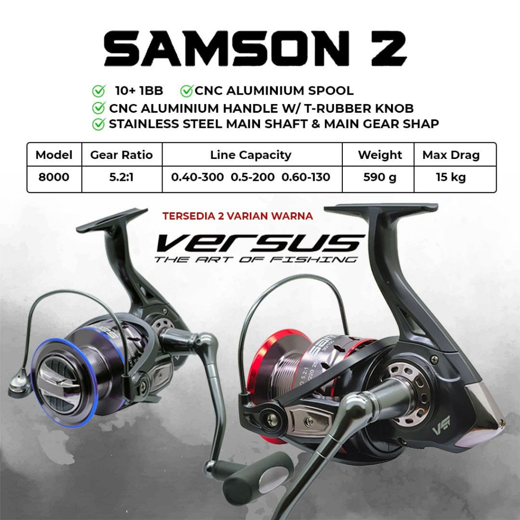 REEL SAMSON 2 8000 VERSUS - REEL VERSUS SAMSON 2 8000 - REEL SPINNING VERSUS SAMSON 2 8000