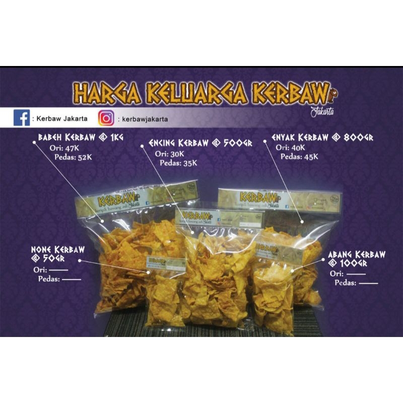 

Cemilan Snack Makanan Ringan Keripik Bawang Asli Jakarta KERBAW