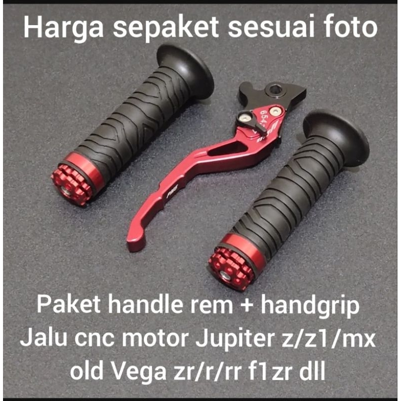 PROMO PAKET HANDLE REM + HANDGRIP JALU CNC JUPITER Z JUPITER Z1 VEGA ZR VEGA R VEGA RR JUPITER MX OLD F1ZR DLL