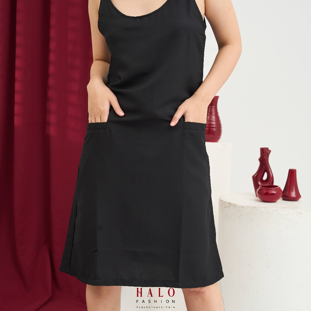 [HaloFashion] Kimberly Sexy Overall Dress Midi Dress Korean Fashion