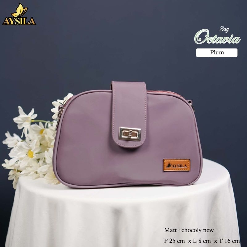 TAS SELEMPANG OCTAVIA BAG BY AYSILA BAHAN CHOCOLY ANTI AIR PREMIUM