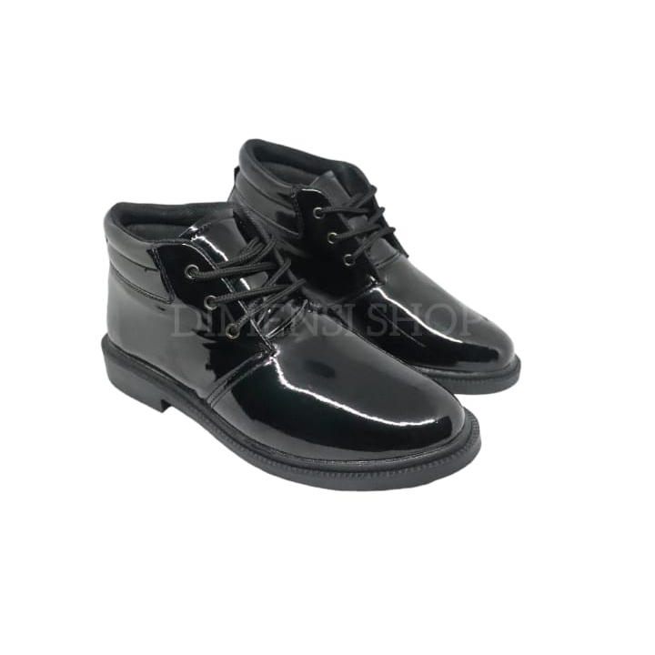 Sepatu septi Pantofel Resmi PDH PDL Polisi Polri Tni Security Satpam Dinas Kerja Tali ikat size 38-4