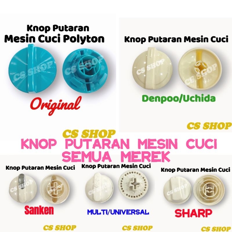 KNOP PUTARAN MESIN CUCI SEMUA MEREK LENGKAP UMUM-POLYTRON/PUTARAN PENCUCI MESIN CUCI ON OFF MEREK LENGKAP/KNOP ON OFF MESIN CUCI FULL MEREK