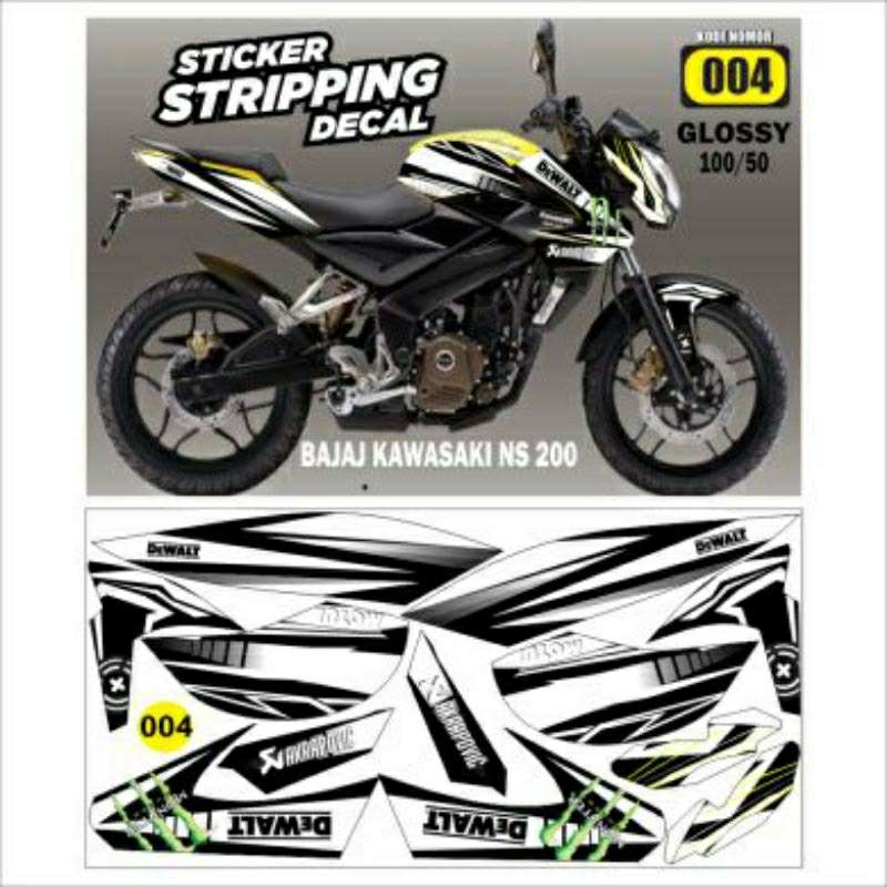 Decal pulsar/bajaj ns 200 striping ns pulsar stiker bajaj /kawasaki bajaj/pulsar ns lis accessories