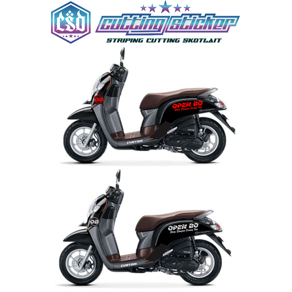 striping cutting scoopy open bo