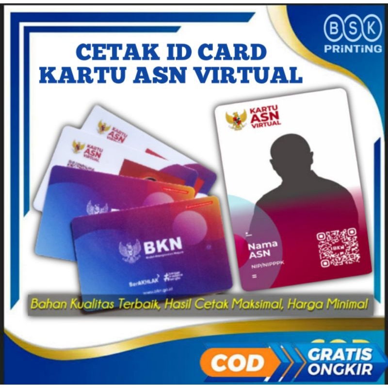 

Cetak Kartu Pvc Asn Virtual // Kartu Asn Satuan // Pvc Id Card