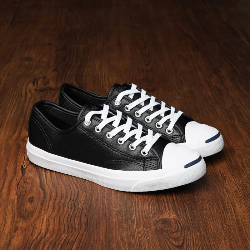 Sepatu Converse Jack pursell Leather Black White