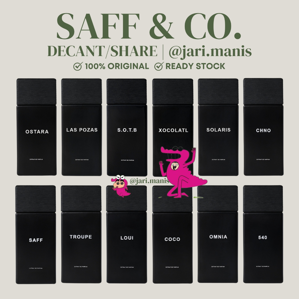 decant share - Saff &amp; Co Iliad Xocolatl Las Pozas S.O.T.B Solaris Ostara omnia loui chno coco troupe sotb cascavel vial tester parfum