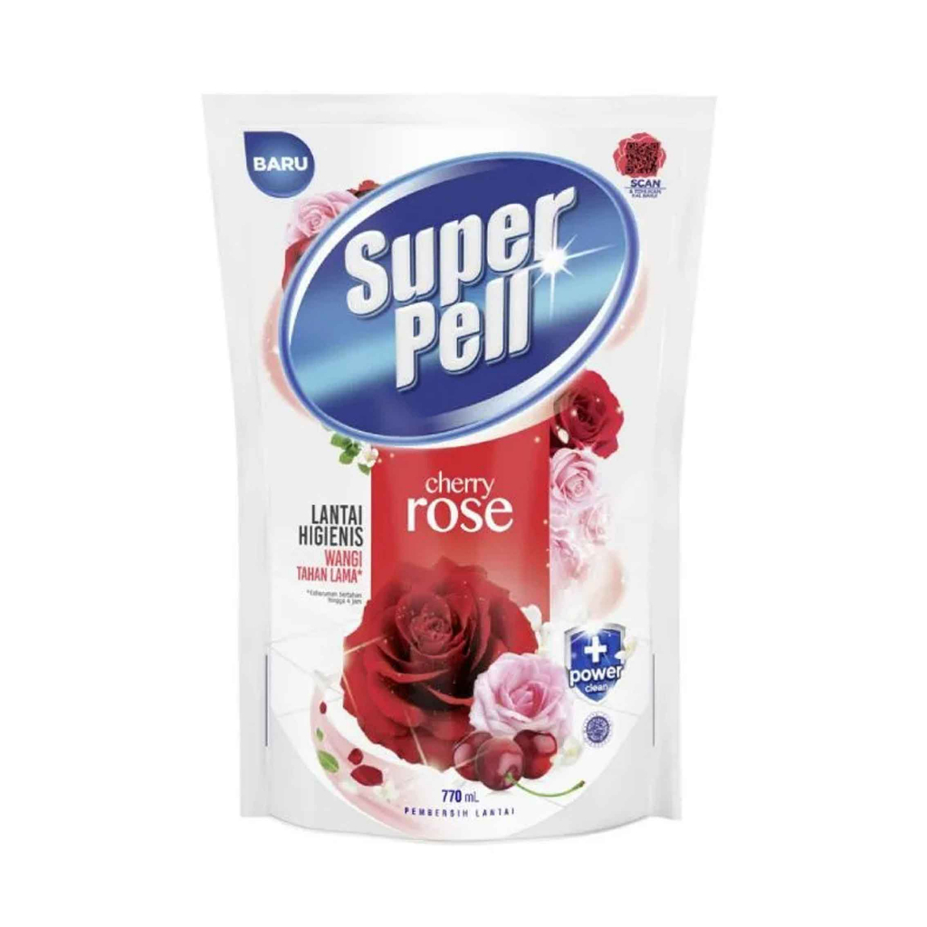 Super Pell/ Pembersih Lantai/ Aroma Cherry Rose/ 770ml