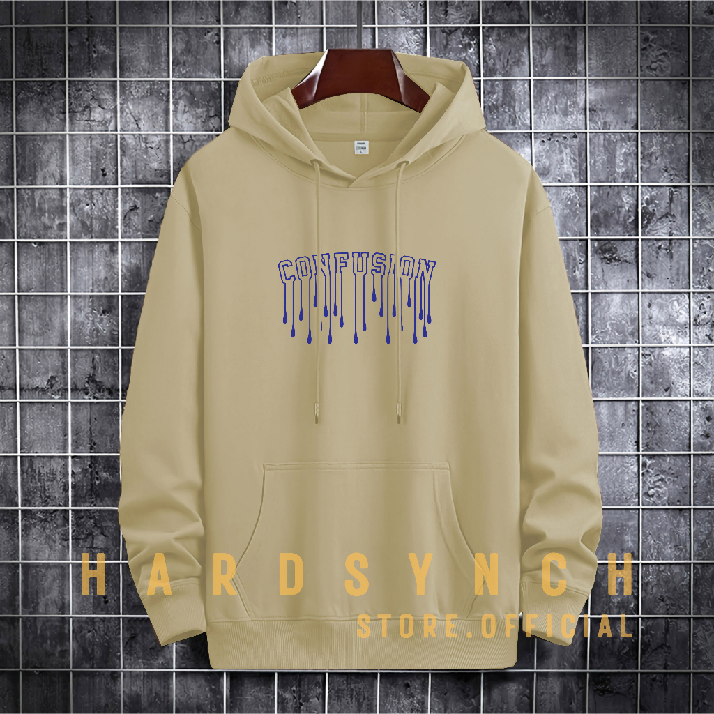 Sweater Hoodie Confusion Unisex ( Pria &amp; Wanita ) Premium Quality S-XXL Cotton Fleece / Hoodie Korean Style / Sweater Hoodie / Hoodie Polos / Hoodie Wanita / Hoodie Pria / Sweater Hoodie Distro Original ( CF 28 )