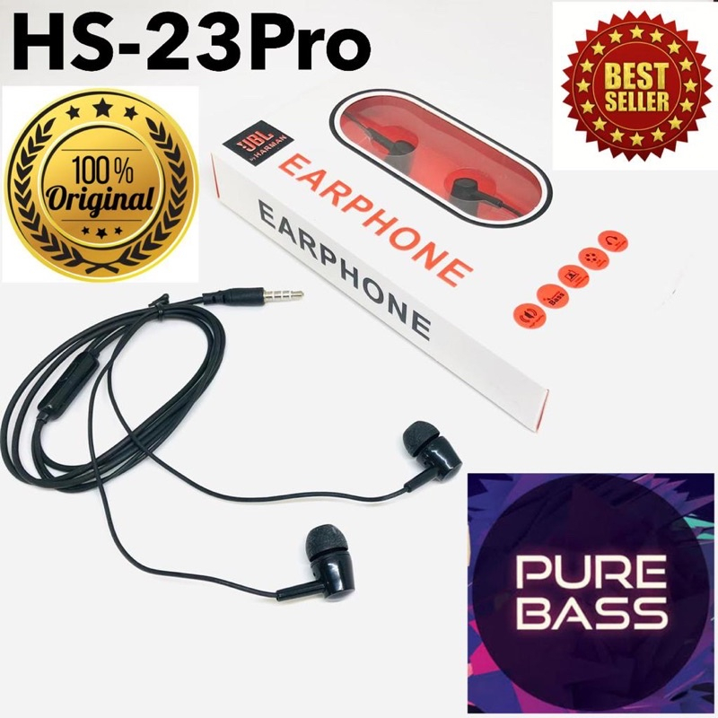 HANDSFREE HEADSET HS 23PRO EARPHONE PUREBASS BY SMOLL