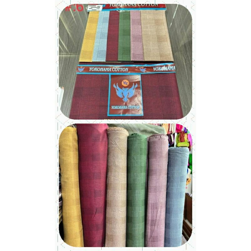 Kain Katun Kotak Premium/ Katun Madinah Kotak/ Yakohama Catton