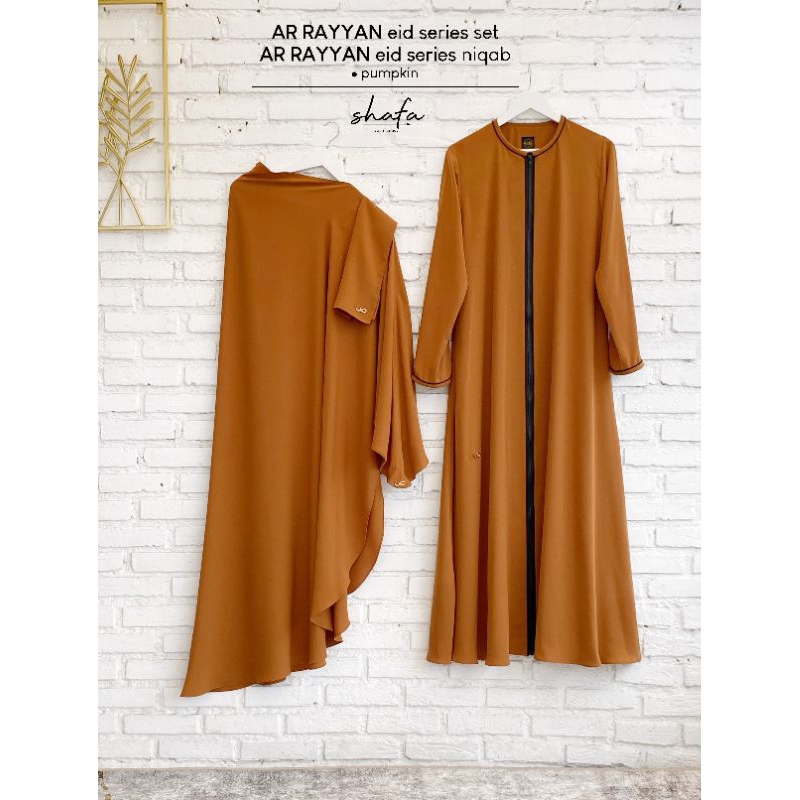 Ar Rayyan Set Pumpkin Gamis + Khimar By Shafa Jilbab