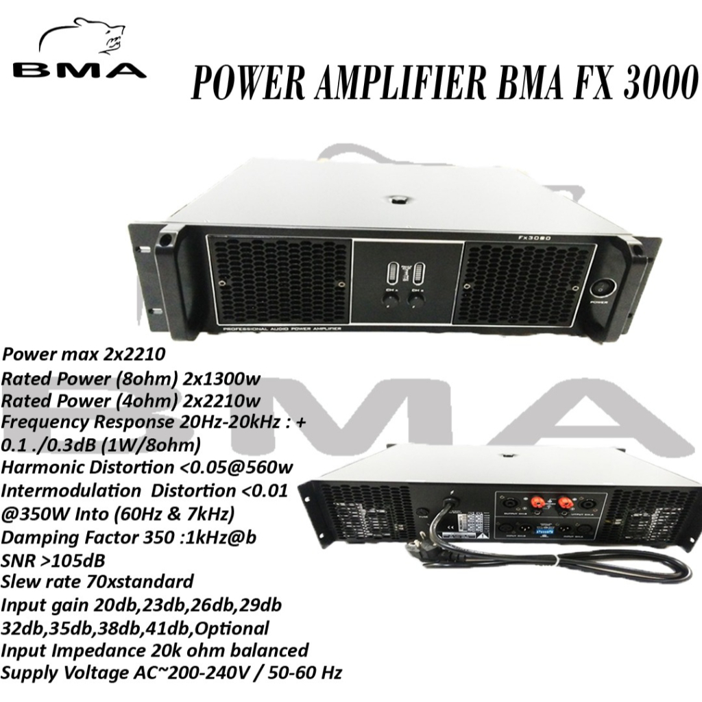 POWER AMPLIFIER BMA FX-3000