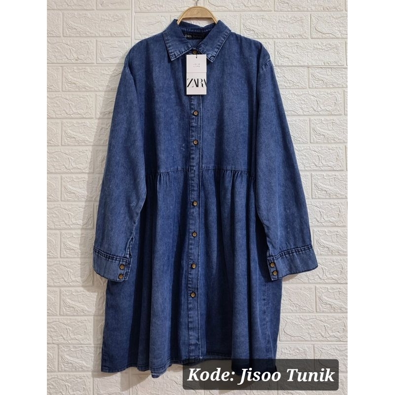 JISOO TUNIK JEANS ALA Z*RA  / TUNIK JEANS BUSUI BY DLINK STORE