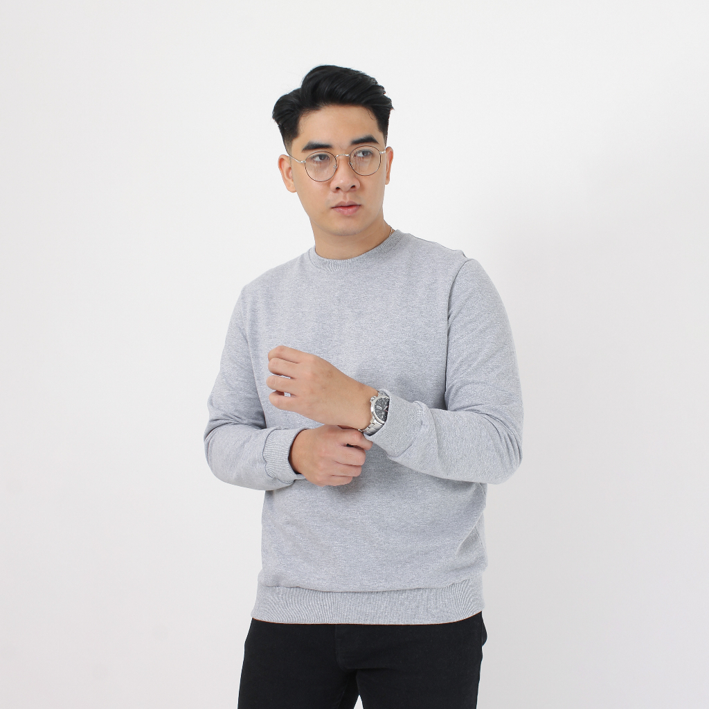 Volda Basic Crewneck Sweater Baby Terry (Misty Grey)