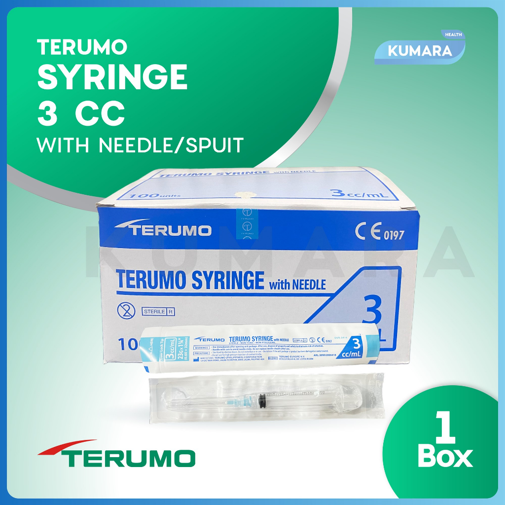 TERUMO - Syringe 3cc with Needle / Spuit 3ml BOX