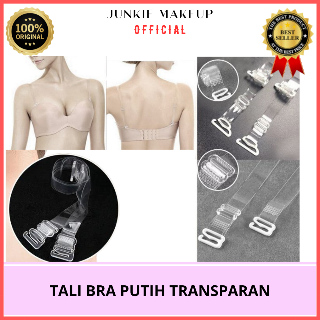 Tali Bra Transparan Tebal Premium/ Bahan Bening Transparan & Halus / Bra Benis Elastis Nyaman Diguna