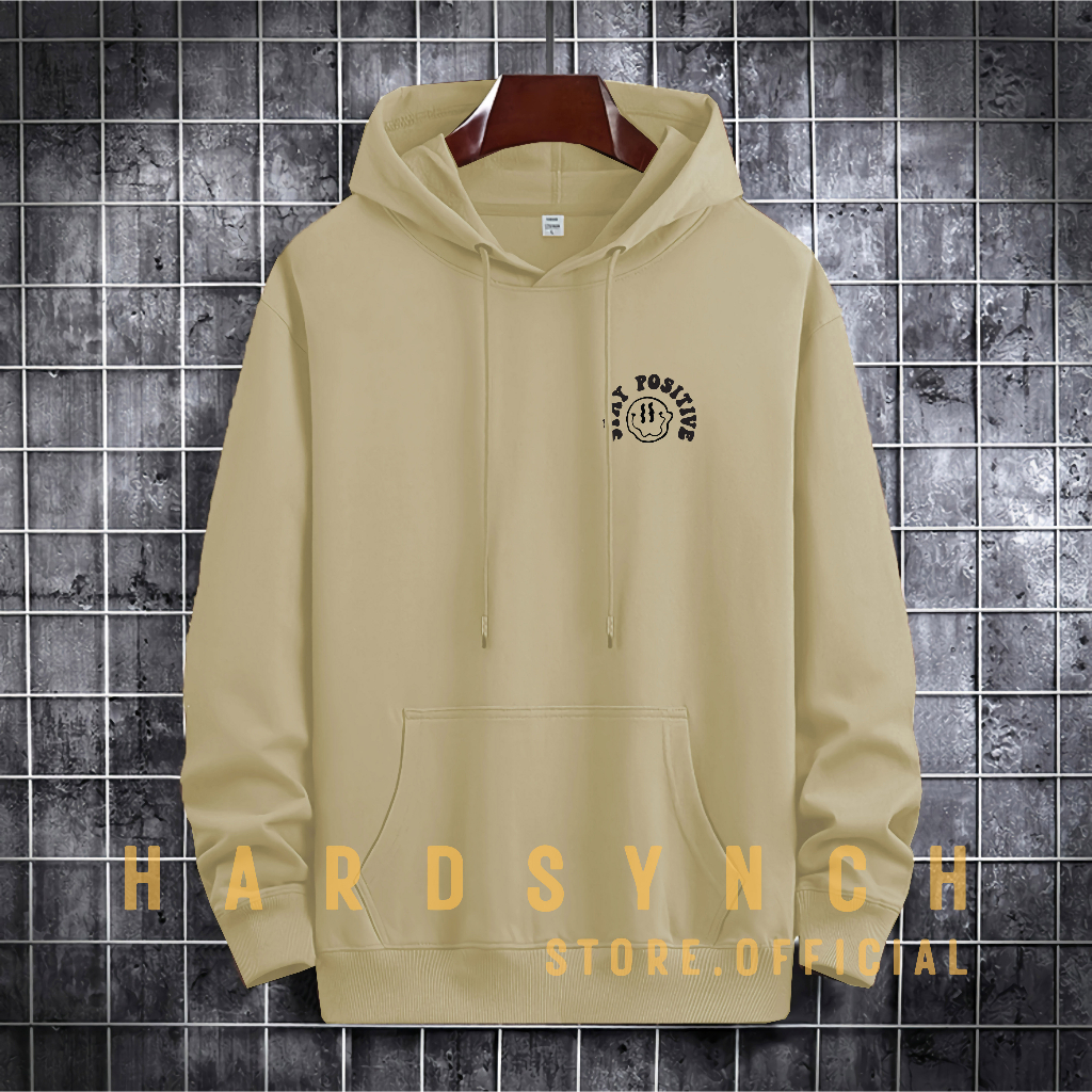Sweater Hoodie Stay Positive Unisex ( Pria &amp; Wanita ) Premium Quality S-XXL Cotton Fleece / Hoodie Korean Style / Sweater Hoodie / Hoodie Polos / Hoodie Wanita / Hoodie Pria / Sweater Hoodie Distro Original ( SP 38 )