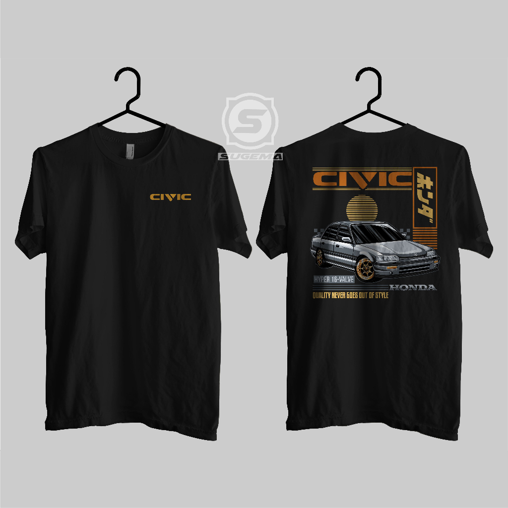 Kaos Honda Civic LX 89 - Kaos Mobil Civic