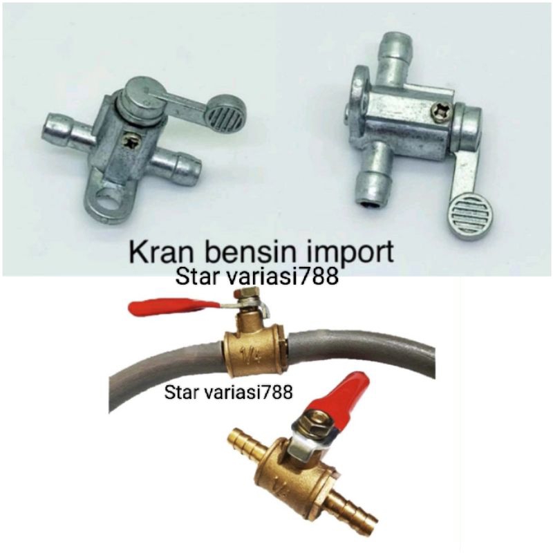 Kran bensin Kuningan dan silver motor Universal 1 per 4 Kran bensin Semua Motor