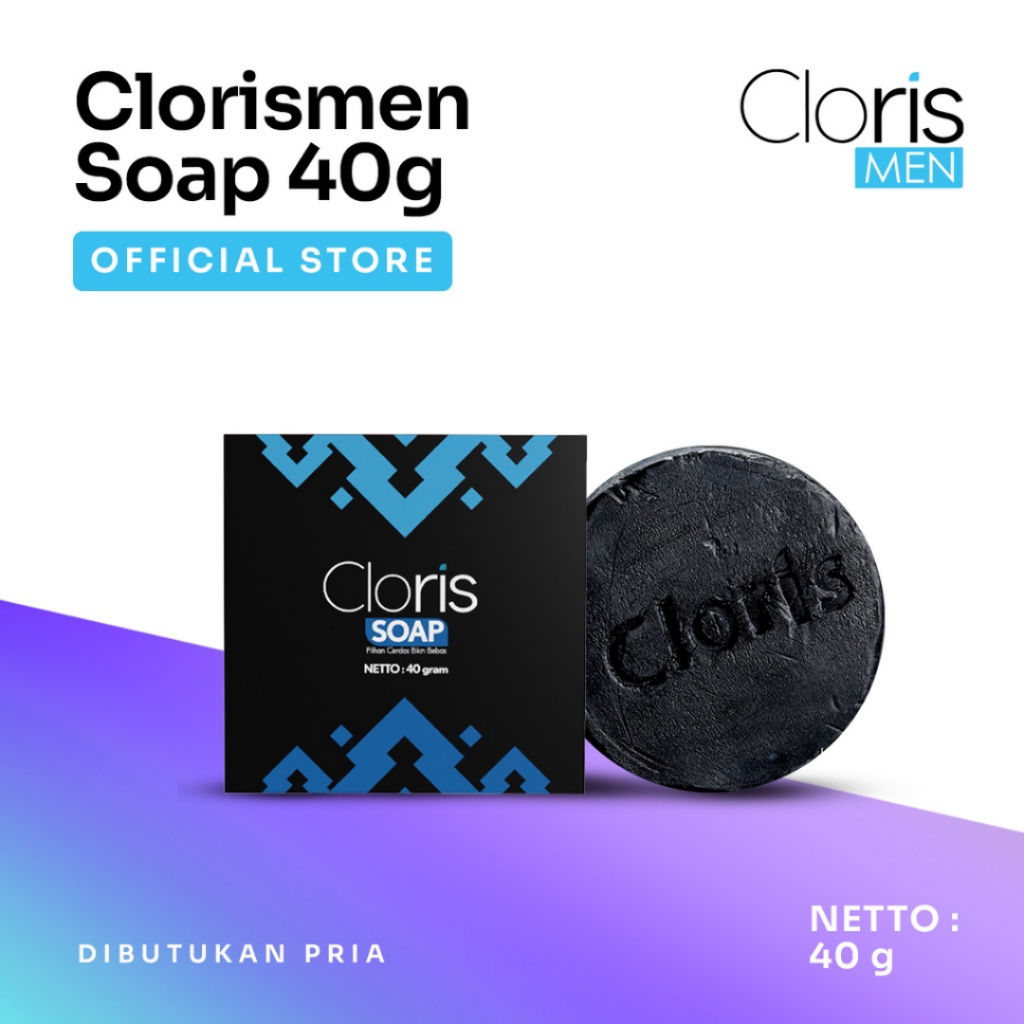 [ Agen Resmi ] Clorismen Soap - Sabun Muka Pria Untuk Kulit Cerah Bebas Kusam &amp; Jerawat